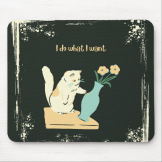 Alfombrilla De Ratón Naughty Cat Stain-Resistant Mouse Pad