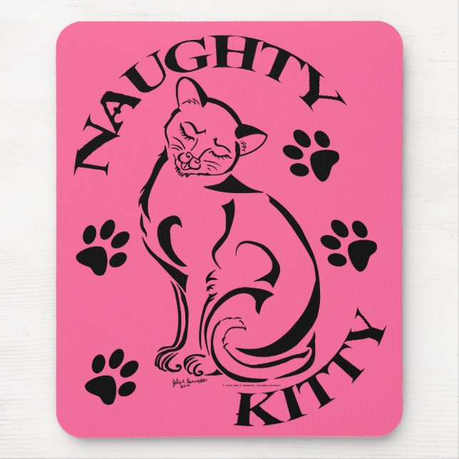 Alfombrilla De Ratón Naughty Kitty Mousepad (Frente)