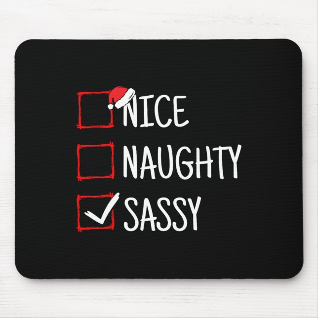 Alfombrilla De Ratón Naughty Sy Funny Navidades (Frente)