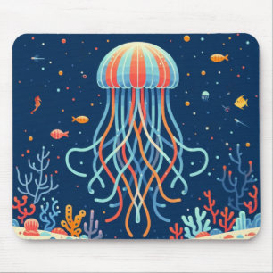 Alfombrilla De Ratón náutica/playa/medusas costeras
