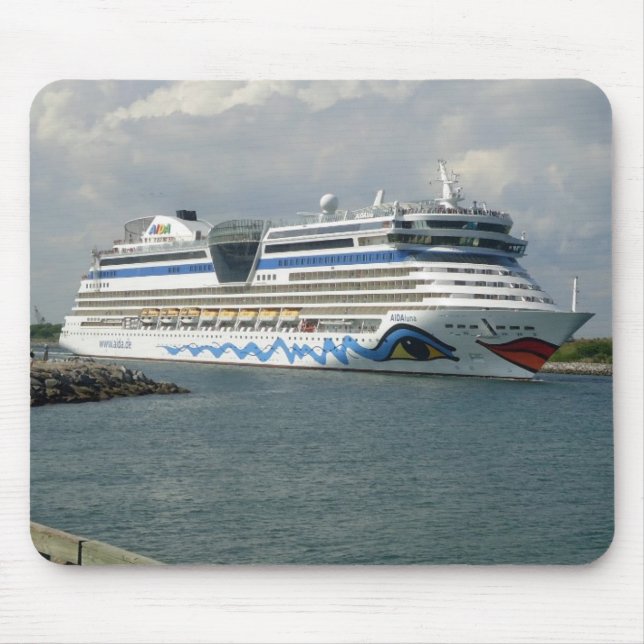 Alfombrilla De Ratón Nave sonriente en canal (Frente)