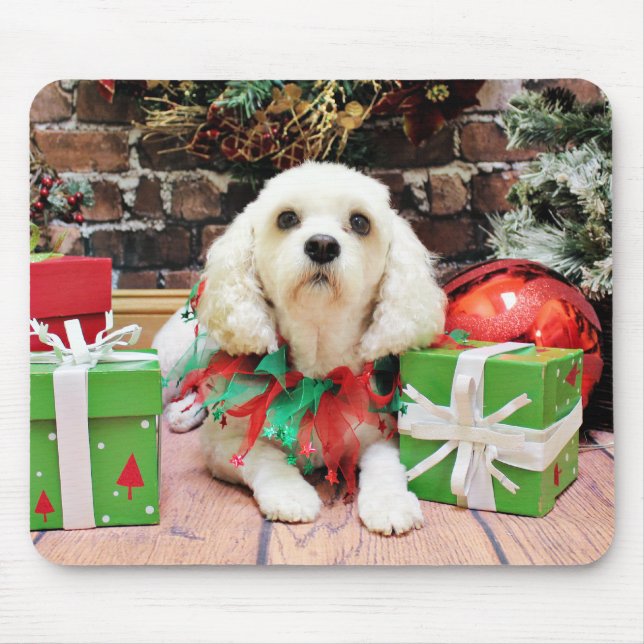 Alfombrilla De Ratón Navidad - Bichon Frise X - maya (Frente)