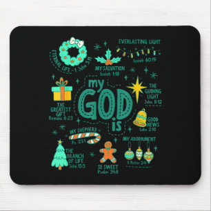 Alfombrilla De Ratón Navidad Cristiana Mi Dios Es Jesús Es La Razón 