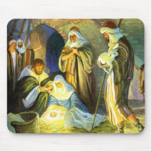 Alfombrilla De Ratón Navidad de Jesús Mousepad del pesebre