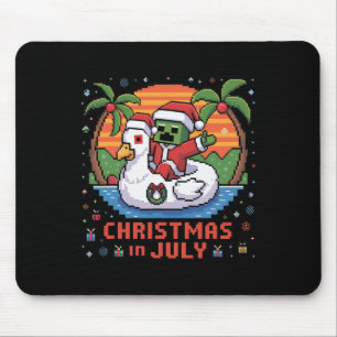 Alfombrilla De Ratón Navidad En Julio Divertido Santa Zombie Pollo Pixe