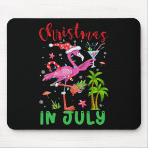 Alfombrilla De Ratón Navidad En Julio Flamenco Santa Verano Xmas Mujere