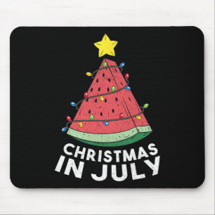 Alfombrilla De Ratón Navidad En Julio Sandía De Verano Árbol De Navidad