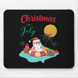 Alfombrilla De Ratón Navidad En Julio Sandía Xmas Palma Verano Hombres