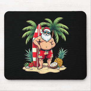Alfombrilla De Ratón Navidad En Julio Santa Ola Verano Surf _5 
