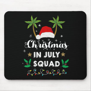 Alfombrilla De Ratón Navidad En Julio Squad Divertido Verano Xmas Santa