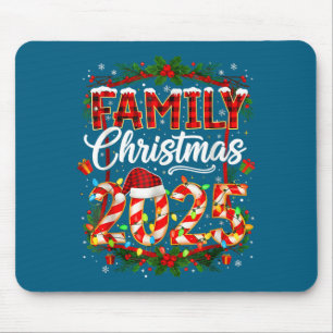 Alfombrilla De Ratón Navidad Familiar 2025 Luces de Navidad Pijamas de 