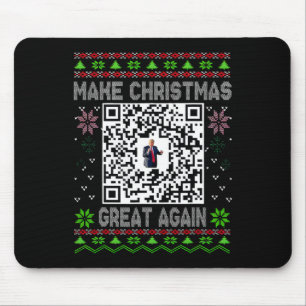 Alfombrilla De Ratón Navidad Fea Divertido Qr Presidente Trump Baile Có