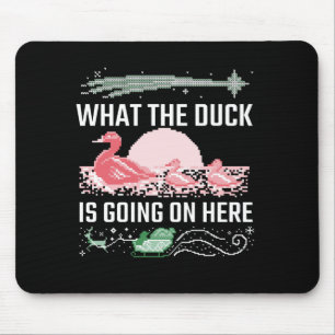 Alfombrilla De Ratón Navidad Fea - ¿Qué está pasando aquí con el pato?
