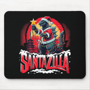 Alfombrilla De Ratón Navidad Kaiju Santazilla Monstruo Japonés Dinosa