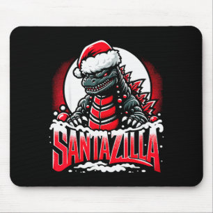 Alfombrilla De Ratón Navidad Kaiju Santazilla Monstruo Japonés Dinosaur