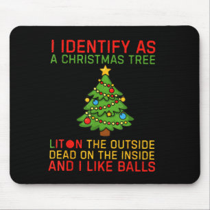 Alfombrilla De Ratón Navidad Me Identifico Como Un Árbol De Navidad Enc