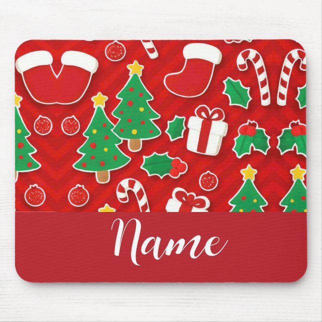 Alfombrilla De Ratón Navidad Personalizada (Frente)