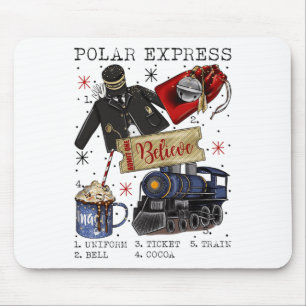 Alfombrilla De Ratón Navidad Polo Norte Polar Express Todos a Bordo Xma