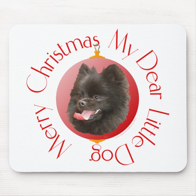 Alfombrilla De Ratón Navidad Pomerania (Frente)