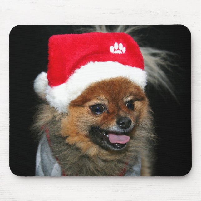 Alfombrilla De Ratón Navidad Pomeranian Mousepad (Frente)