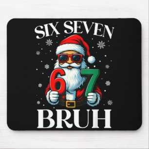 Alfombrilla De Ratón Navidad Seis Siete Bruh Meme 6 7 jerga Santa Cool