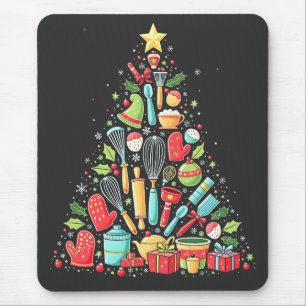 Alfombrilla De Ratón Navidad Tree Baking Chef Cook Xmas