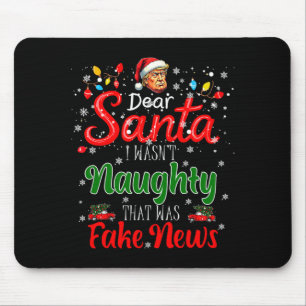 Alfombrilla De Ratón Navidad Trump Querido Santa Noticias Falsas Divert