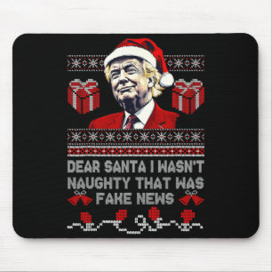 Alfombrilla De Ratón Navidad Trump Querido Santa Noticias Falsas Divert