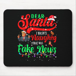 Alfombrilla De Ratón Navidad Trump Querido Santa Noticias Falsas Divert