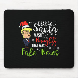 Alfombrilla De Ratón Navidad Trump Querido Santa Noticias Falsas Divert