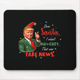 Alfombrilla De Ratón Navidad Trump Querido Santa Noticias Falsas Divert