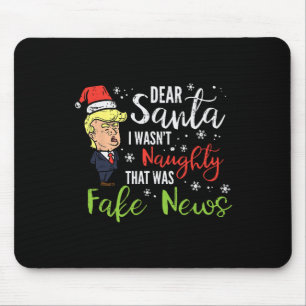 Alfombrilla De Ratón Navidad Trump Querido Santa Noticias Falsas Divert