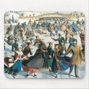 Alfombrilla De Ratón Navidad Victoriana Central Park Currier & Ives