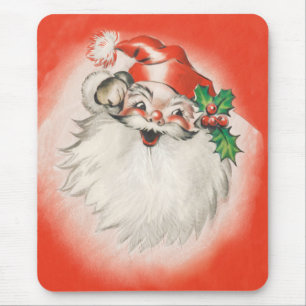 Alfombrilla De Ratón Navidad Vintage, Santa Claus Retro Alegre de los 5