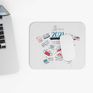 Alfombrilla De Ratón Navidades 2021 año de vacuna conmemorativo