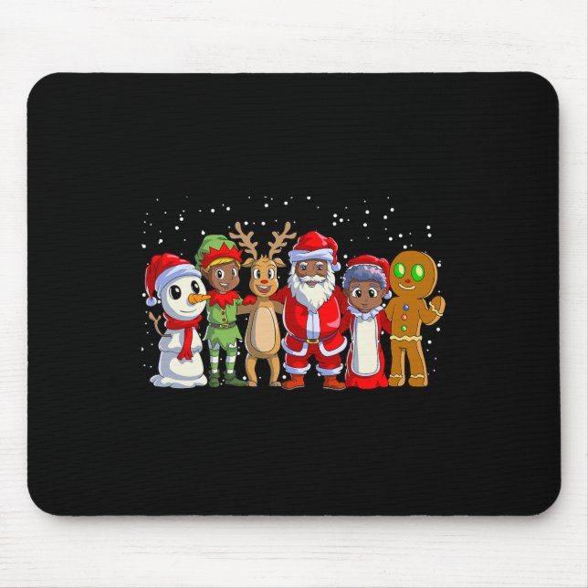 Alfombrilla De Ratón Navidades afroamericanos (Frente)
