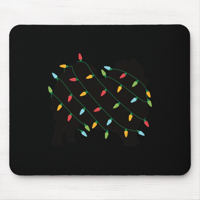 Alfombrilla De Ratón Navidades alumbran regalo panomerano para amor de  (Frente)