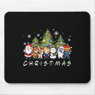 Alfombrilla De Ratón Navidades amigos Santa Rudolph Familia Snowman Xma