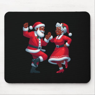 Alfombrilla De Ratón Navidades bailando Santa Señora de los afroamerica