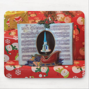 Alfombrilla De Ratón Navidades blancos y Santa Sleigh