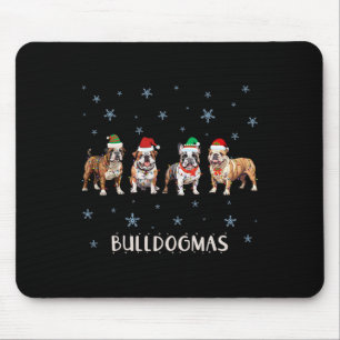Alfombrilla De Ratón Navidades bulldoges
