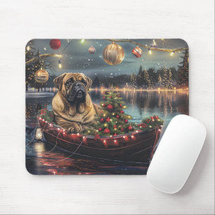 Alfombrilla De Ratón Navidades Bullmastiff Voyage festivo