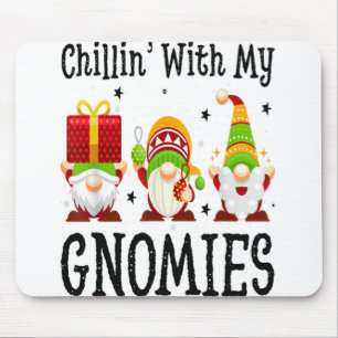 Alfombrilla De Ratón Navidades Chillin Con Mis Gnomies Santa Hat Gnome