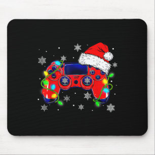 Alfombrilla De Ratón Navidades Controlador de videojuegos Santa Hat Gam