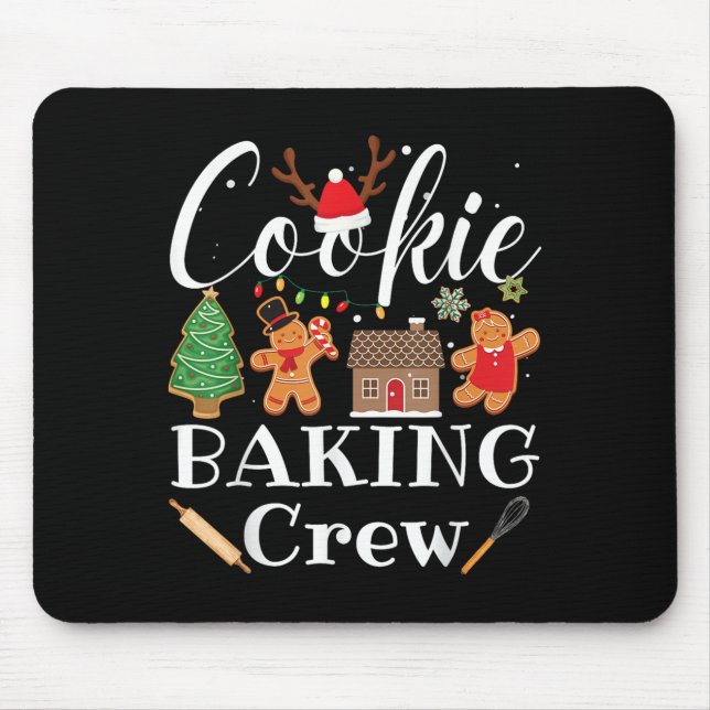 Alfombrilla De Ratón Navidades Cookie Baking Crew Family Baking Team Fu (Frente)