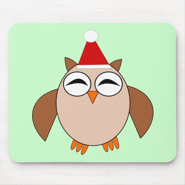 Alfombrilla De Ratón Navidades Cute Owl Mousepad (Frente)