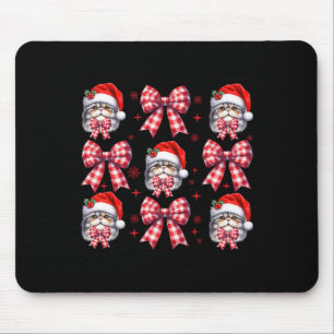 Alfombrilla De Ratón Navidades Cute Persa Cat Red Plaid Coquette Bow