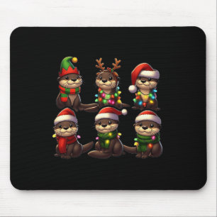 Alfombrilla De Ratón Navidades Cutter Pajama Cute Xmas Luces Anima