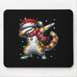 Alfombrilla De Ratón Navidades Dabbing Cat Santa Hat iluminan a mujeres