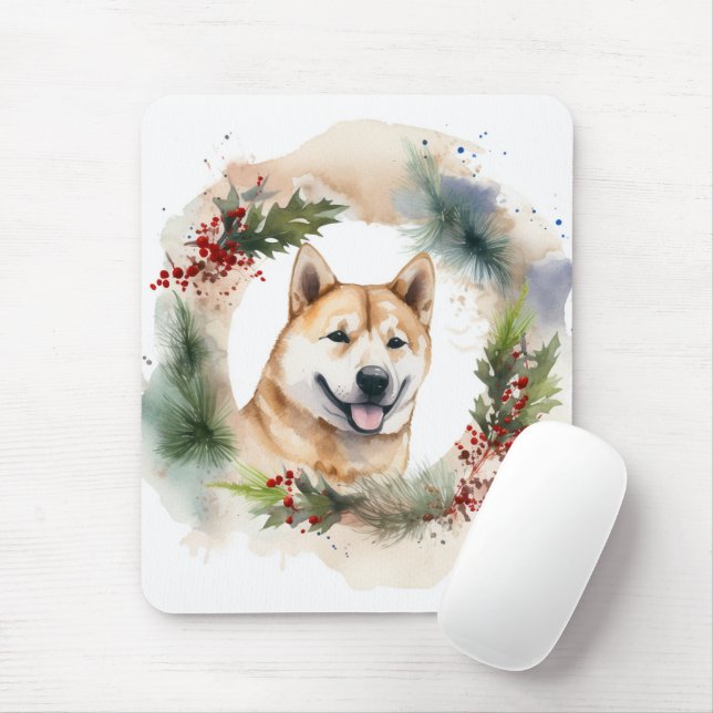 Alfombrilla De Ratón Navidades de Akita en una fiesta de graduación (Con ratón)